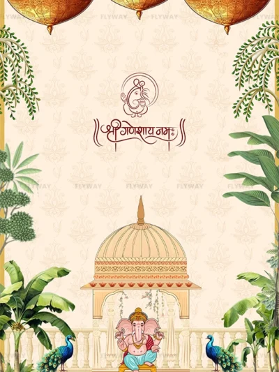 Ganesh Ji Blessing in Mughal Style