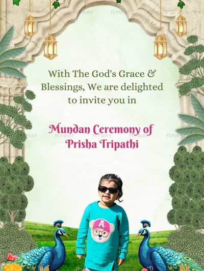 Mundan Ceremony Invitation for Prisha