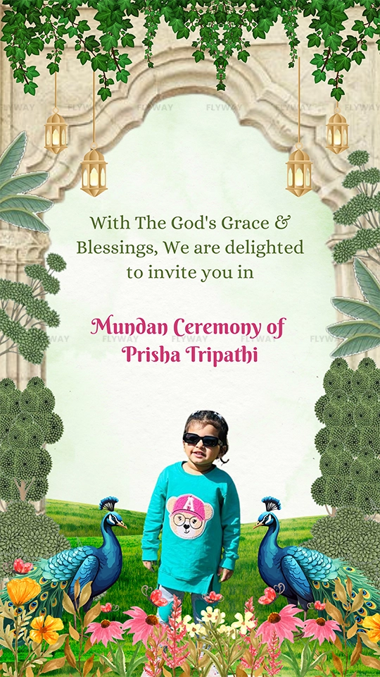 Mundan Ceremony Invitation for Prisha