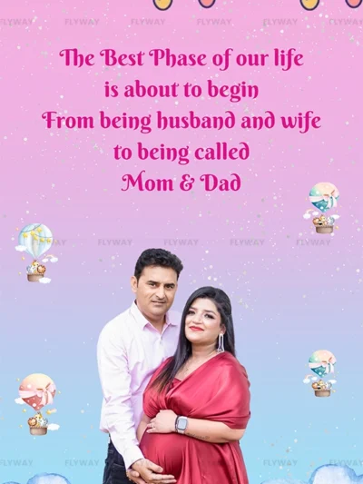 Gender reveal with parents photo