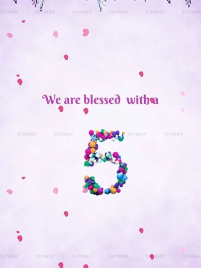 Gender reveal with baby announcement "It's a boy"