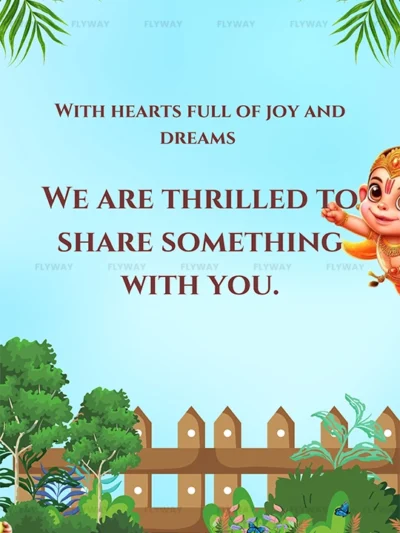 Announcement of joy and excitement for the baby’s arrival.