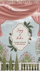 Wedding invitation video with names and wedding date