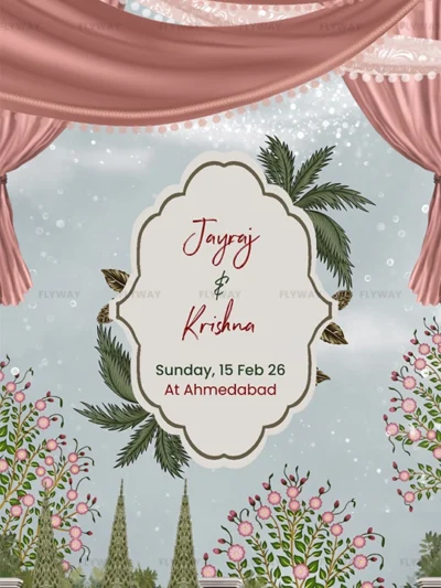 Wedding invitation video with names and wedding date