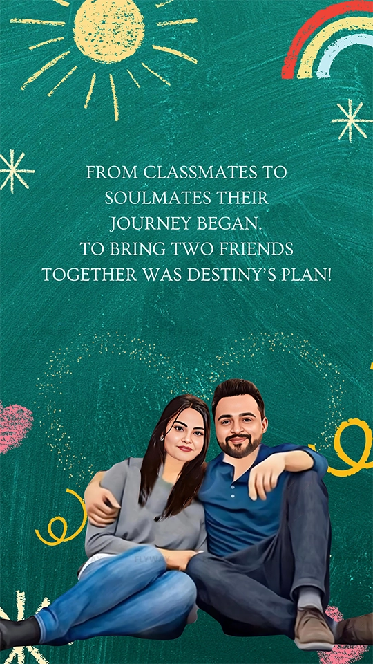 Vrushank and Shruti's soulmate journey invitation