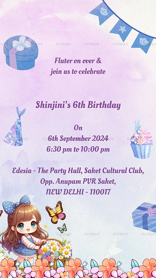 Birthday party elements with gifts