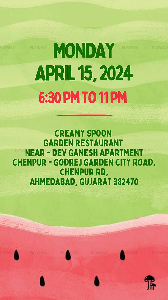 Birthday party details and venue