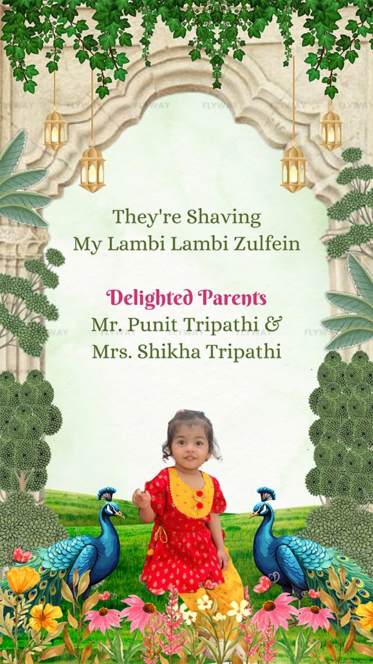 Mundan Ceremony Announcement for Prisha