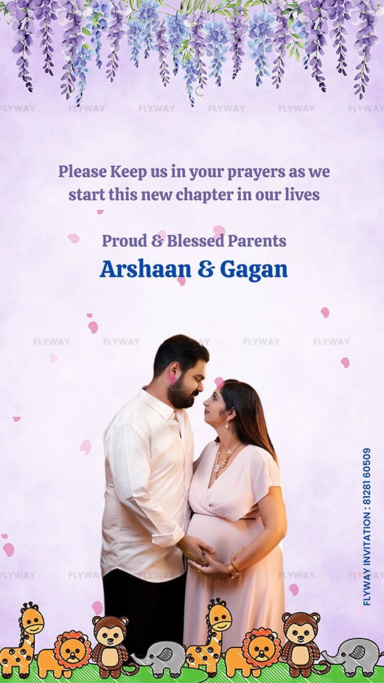 Gender reveal with parents photo