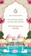 Shree Ganesh baby shower invitation card