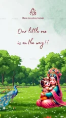 Baby shower invitation with Lord Ganesha