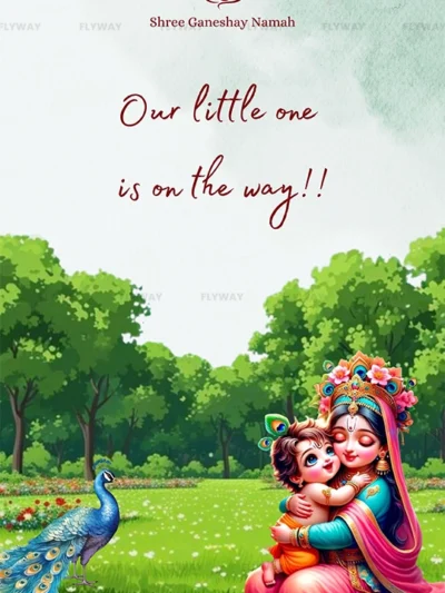 Baby shower invitation with Lord Ganesha