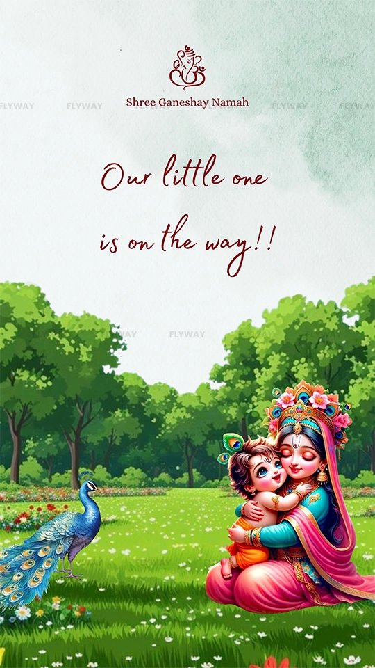 Baby shower invitation with Lord Ganesha