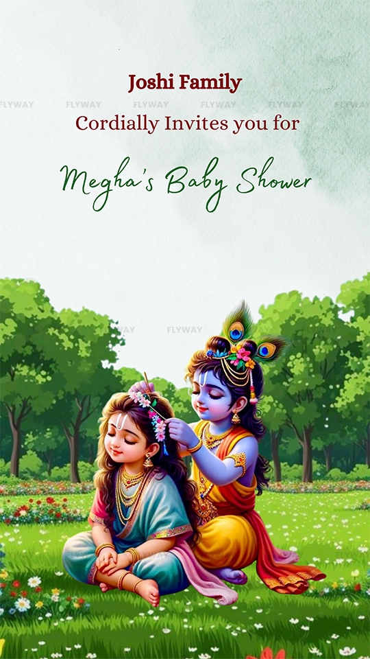 Baby shower invite from Joshi family