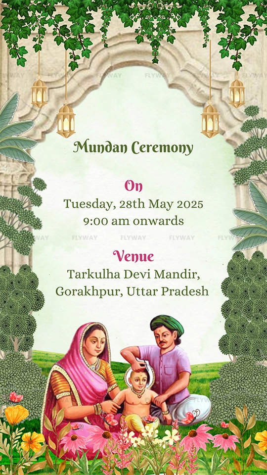 Family celebration of the Mundan Ceremony