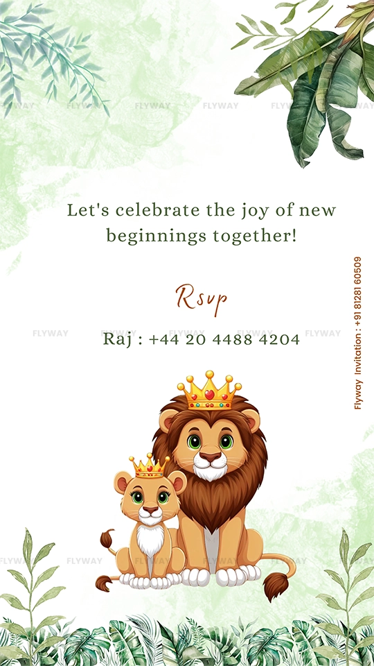 RSVP card for Krina and Raj's baby shower