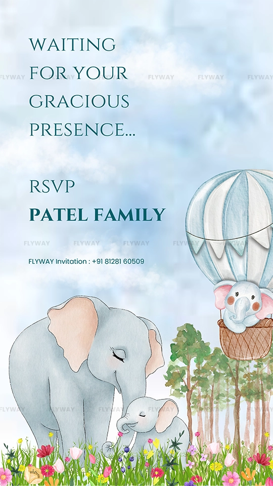 RSVP baby shower invite from Patel family