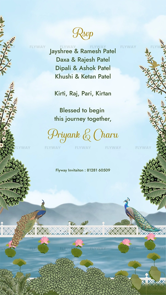 RSVP details for wedding invitation