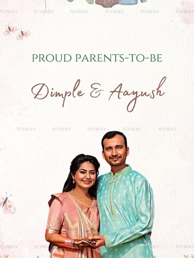 Proud parents-to-be Dimple and Aayush in traditional attire