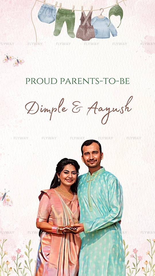 Proud parents-to-be Dimple and Aayush in traditional attire